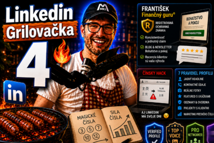 Linkedin Grilovačka 4 – registrované pozície a marketing presného čísla