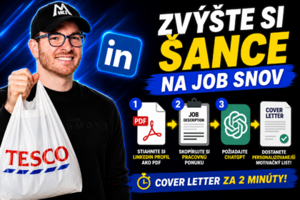 Motivačný list vytvorený cez ChatGPT z Linkedin profilu a pracovnej ponuky
