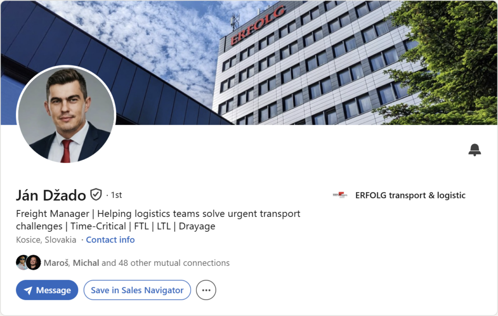 Prvá impresia Linkedin profilu – Ján Džado