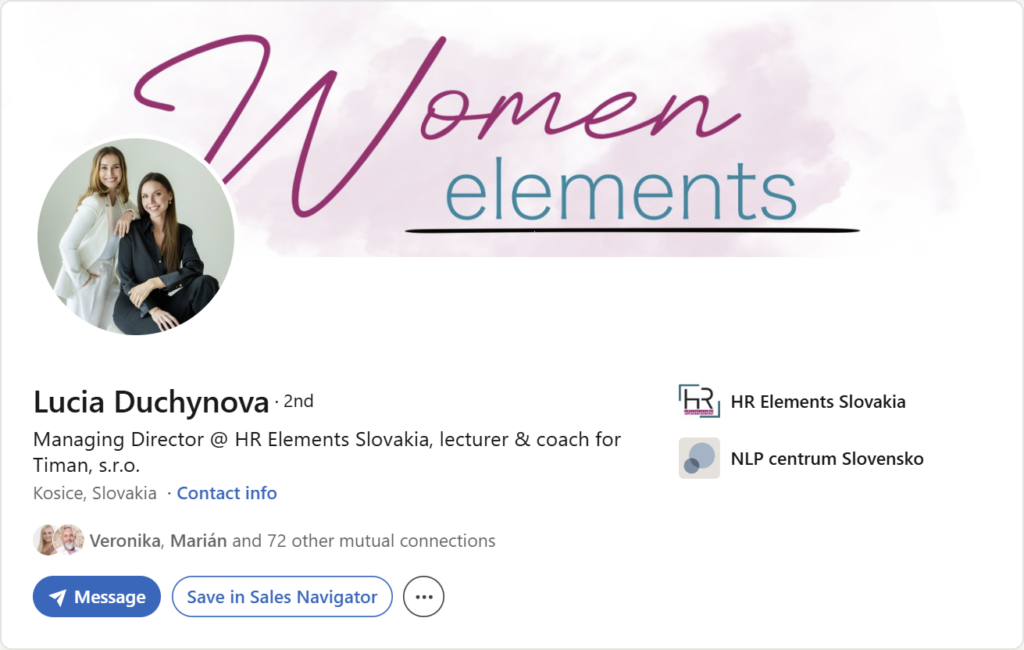 Prvá impresia Linkedin profilu – Lucia Bartošová
