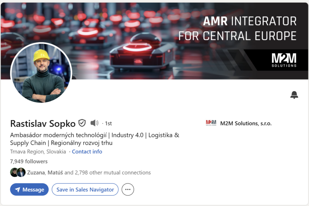 Prvá impresia Linkedin profilu – Rastislav Sopko