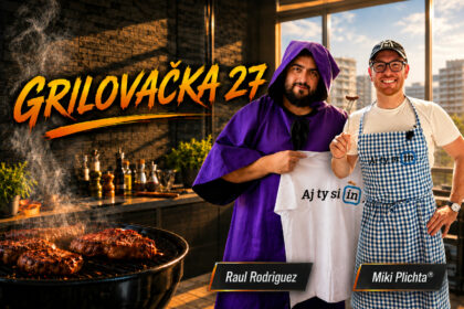 Raul Rodriguez a Miki Plichta® pri grile v Linkedin Grilovačke 27