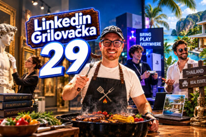 Linkedin Grilovačka 29 – Miki Plichta griluje profily Rudolfa Székelyho, Kataríny Harčovej a Marcela Bohunského