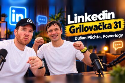 Miki Plichta a Dušan Plichta v štúdiu počas Linkedin Grilovačky 31